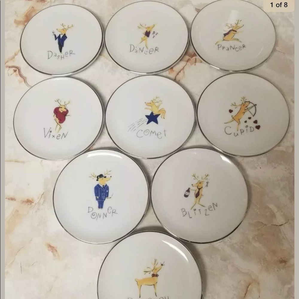 POTTERY BARN REINDEER COASTERS